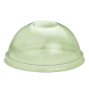 Dome PLA Lid for Cold Cups - No Hole, Green