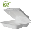 	Vanguard™ Renewable & Compostable Sugarcane Clamshells - 9in x 9in x 3in