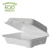 	Vanguard™ Renewable & Compostable Sugarcane Clamshells - 9in x 6in x 3in