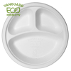  Vanguard™ Renewable & Compostable Sugarcane Plate - 10in 3-Compartment