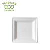 Vanguard™ Renewable & Compostable Square Sugarcane Plates - Small