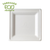 Vanguard™ Renewable & Compostable Square Sugarcane Plates - Medium