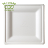 Vanguard™ Renewable & Compostable Square Sugarcane Plates - Large