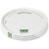 Renewable & Compostable Paper Lid, Small (90mm ), Fits 8oz Paper Food Containers