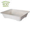 Vanguard™ Regalia™ Renewable & Compostable Lined Sugarcane Half Pans, 1-Cmpt, 13 x 10 x 3in