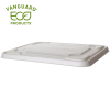 Vanguard™ Regalia™ Renewable & Compostable Sugarcane Half Pan Flat Lids, Fit 13 x 10 x 3in Half Pans